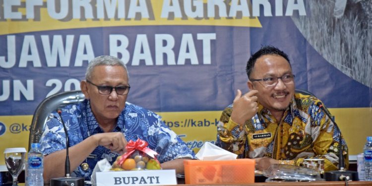 Bupati Acep Ikuti Rapat Koordinasi Terintegrasi Gugus Tugas Reforma Agraria Provinsi Jawa Barat Tahun 2022.