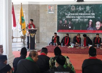 Pengurus Pagar Nusa Kuningan Dilantik, Gus Nabil: Kader Harus Sowan Kepada Kiai