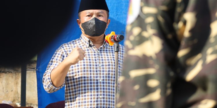 Sekda Tutup Diklatsar Banser Satkoryon Kalimanggis