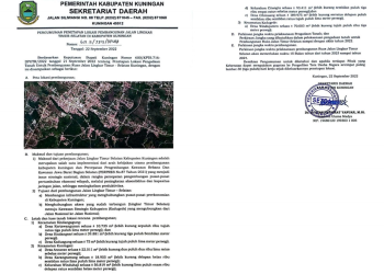 PENGUMUMAN PENETAPAN LOKASI PEMBANGUNAN JALAN LINGKAR TIMUR-SELATAN DI KABUPATEN KUNINGAN