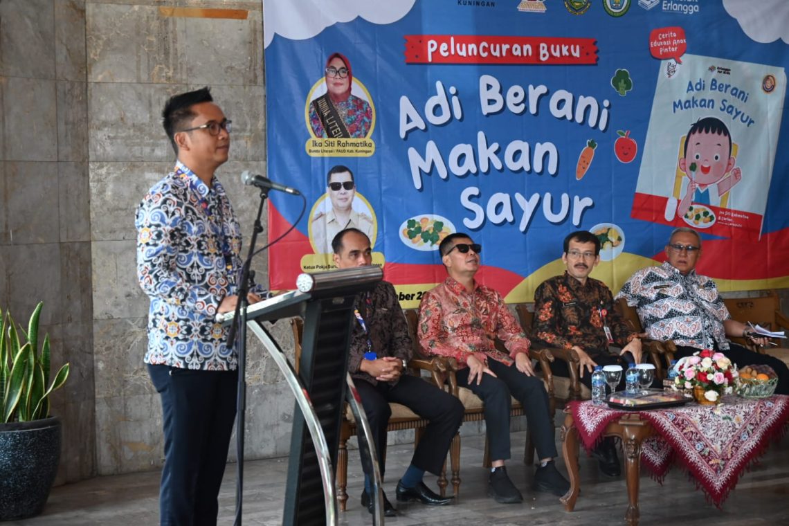 Bunda Paud Kuningan Luncurkan Buku “Adi Berani Makan Sayur”