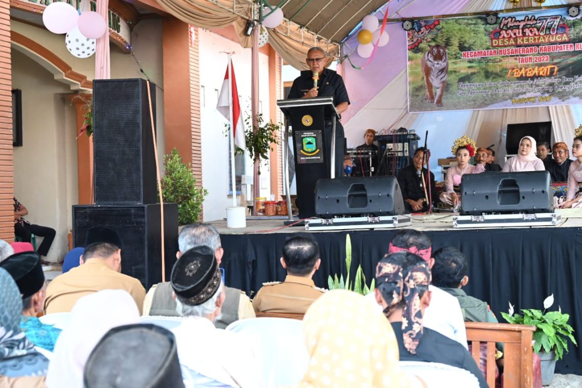 Bupati Kuningan Hadiri Babarit Milangkala Desa Kertayuga Ke-77