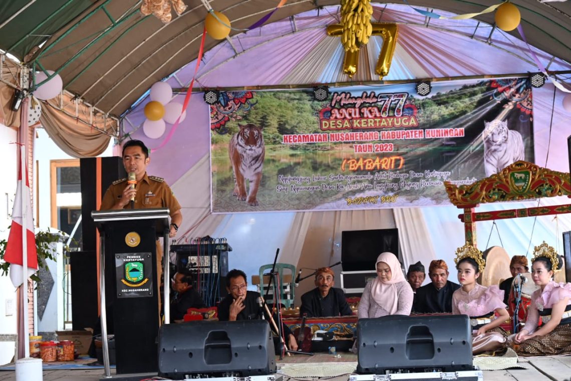 Bupati Kuningan Hadiri Babarit Milangkala Desa Kertayuga Ke-77