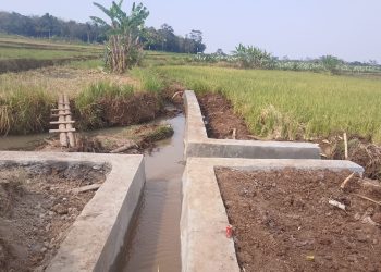 Dorong Program Ketahanan Pangan, Pemdes Widarasari Bangun Saluran Irigasi