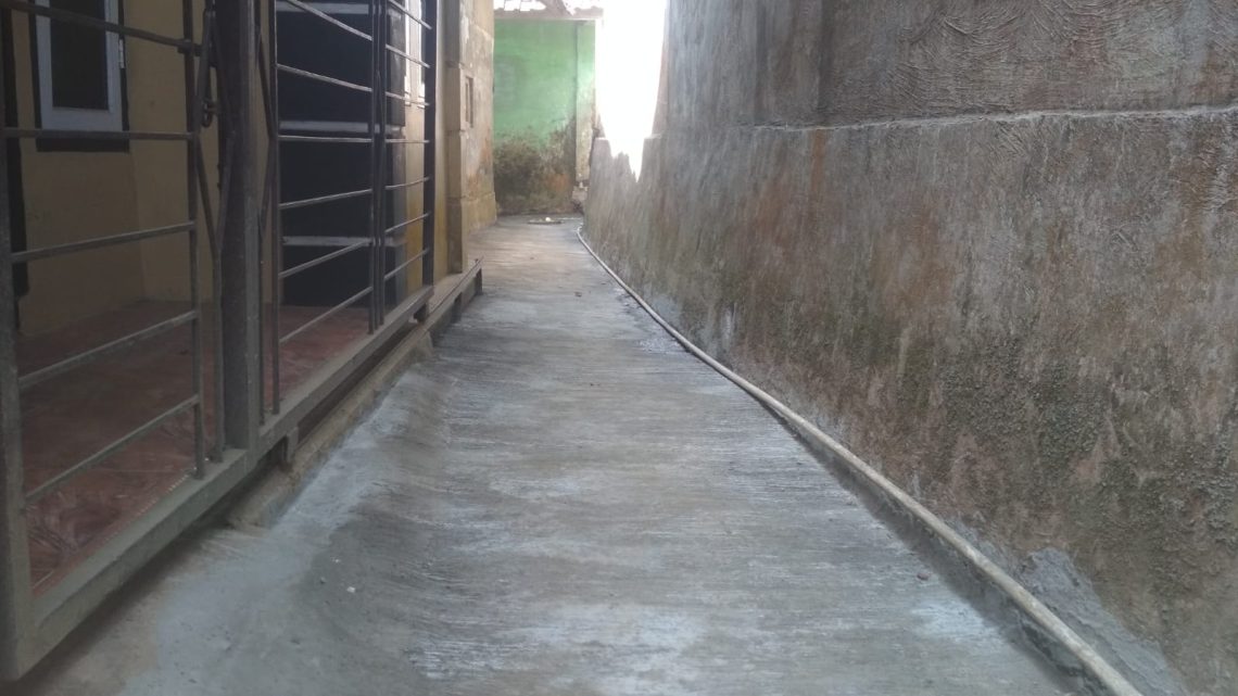 Benahi Infrastruktur, Pemdes Gunungsirah Bangun Jalan Lingkungan