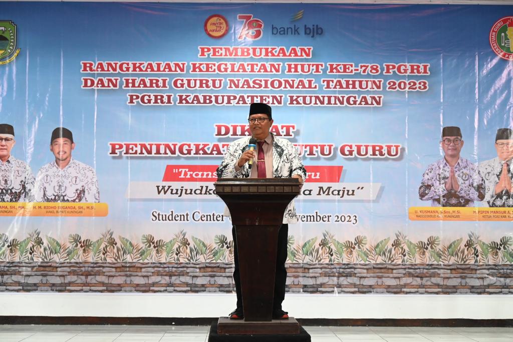 Rangkaian HUT PGRI Ke 78 di buka Bupati Acep, Media Tingkatkan Kompetensi dan Profesionalisme Guru 