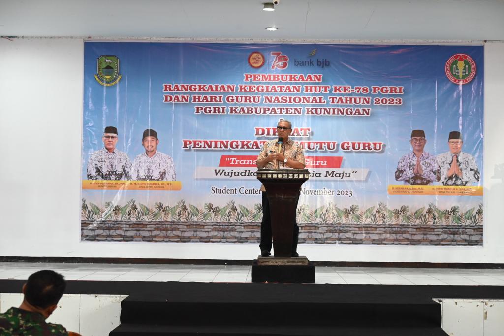 Rangkaian HUT PGRI Ke 78 di buka Bupati Acep, Media Tingkatkan Kompetensi dan Profesionalisme Guru 