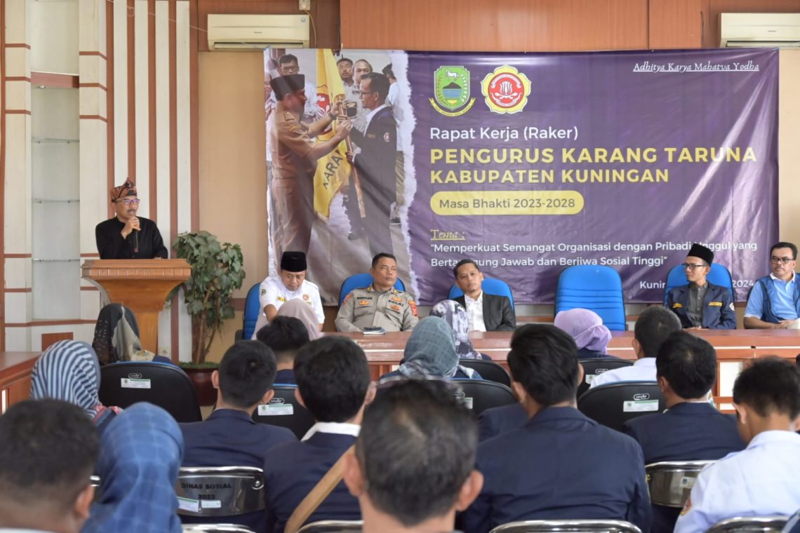 Perdana Gelar Raker, Karang Taruna Kabupaten Kuningan di Beri Challenge oleh Iip Hidajat