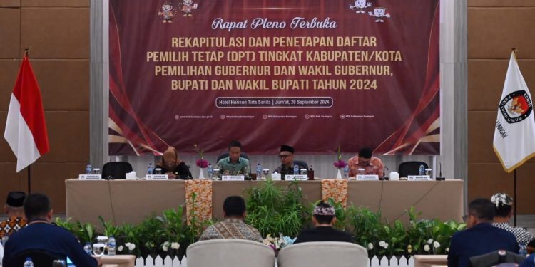 KPU Gelar Pleno Penetapan Daftar Pemilih tetap Untuk Pemilihan Tahun 2024, Segini Jumlahnya