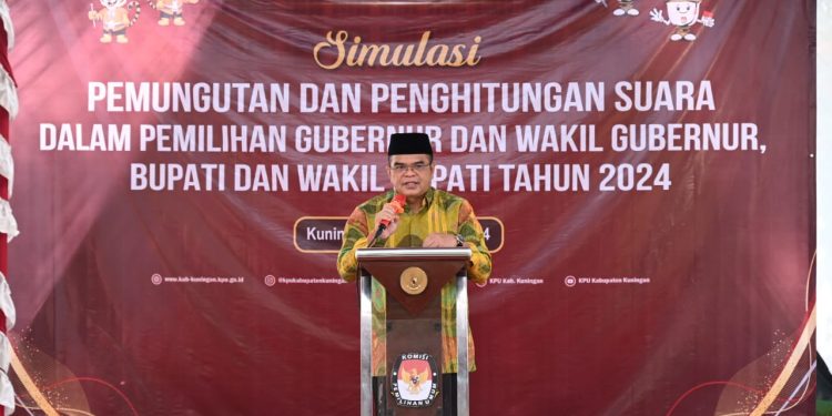 Pj Bupati Agus Toyib Hadiri Simulasi Pemungutan Suara dan Perhitungan Suara Pilkada 2024