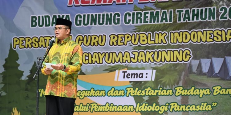 Kemah Bhakti Budaya Gunung Ciremai Tahun 2024 PGRI Se-Ciayumajakuning, Pj Bupati Agus Toyib Pesankan Ini
