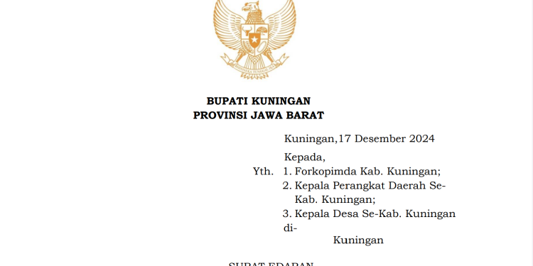 Pj Bupati Kuningan Himbau Masyarakat Sambut Natal dan Tahun Baru dengan Aman