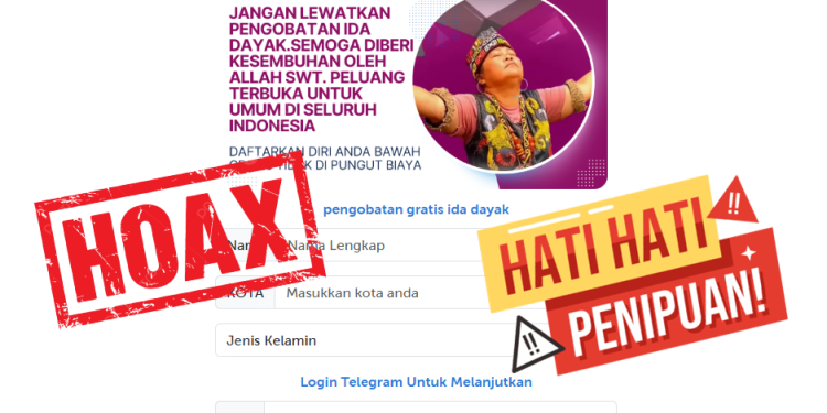 Waspada Hoaks: Klaim Pengobatan Tradisional Ida Dayak dan Modus Penipuan Online
