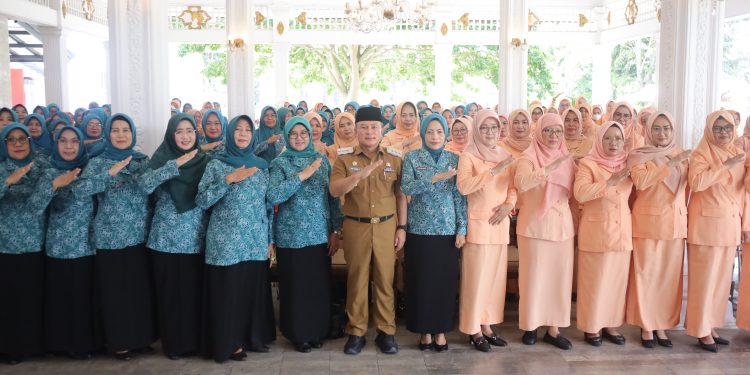 TP PKK dan DWP Kab. Kuningan Gelar Pertemuan Rutin dan Halal Bihalal