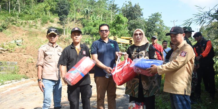 Wabup Tuti Tinjau lokasi longsor di Desa Ciherang dan Desa Cantilan