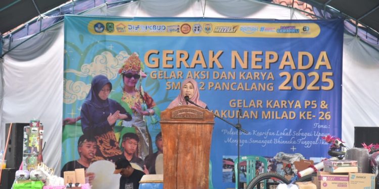 Milad SMPN 2 Pancalang Gelar ‘Gerak Nepada’, Wabup Tuti Wanti-Wanti Murid Agar Menjaga Attitude Dan Jauhi Narkoba