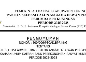 Dua Calon Lolos Seleksi Administrasi Dewas BPR Kuningan