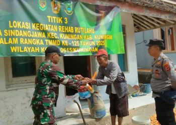 Rutilahu TMMD ke-125 Kodim 0615/Kuningan Tingkatkan Kesejahteraan Warga Sindangjawa