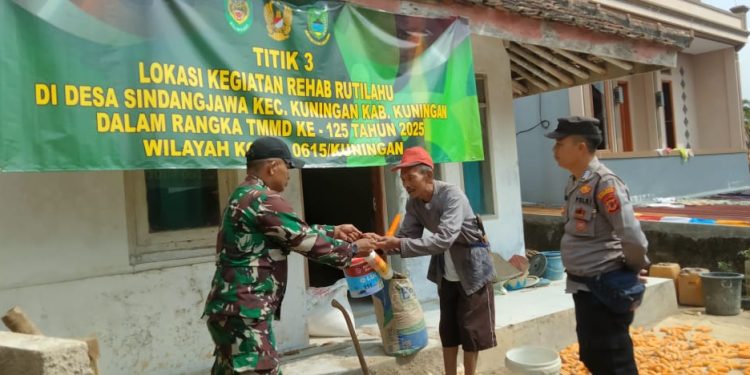Rutilahu TMMD ke-125 Kodim 0615/Kuningan Tingkatkan Kesejahteraan Warga Sindangjawa
