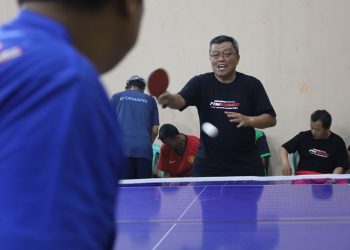 Puluhan PTM Ramaikan Turnamen Tenis Meja se-Kabupaten Kuningan