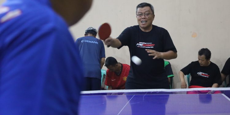 Puluhan PTM Ramaikan Turnamen Tenis Meja se-Kabupaten Kuningan