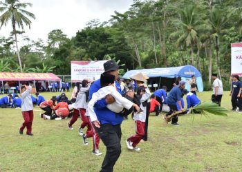 Wabup Tuti Pimpin Apel KSB dan Uji Simulasi Bencana ; Dua Desa di Kuningan Selatan di Tetapkan Sebagai Kampung Siaga Bencana