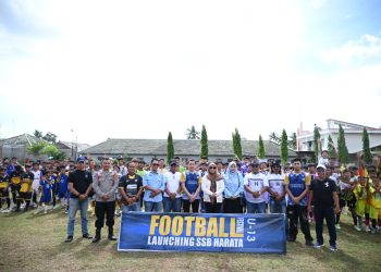 Wakil Bupati Kuningan Hadiri Launching SSB HARATA dan Football Festival Antar SBB U-13 di Kertawangunan